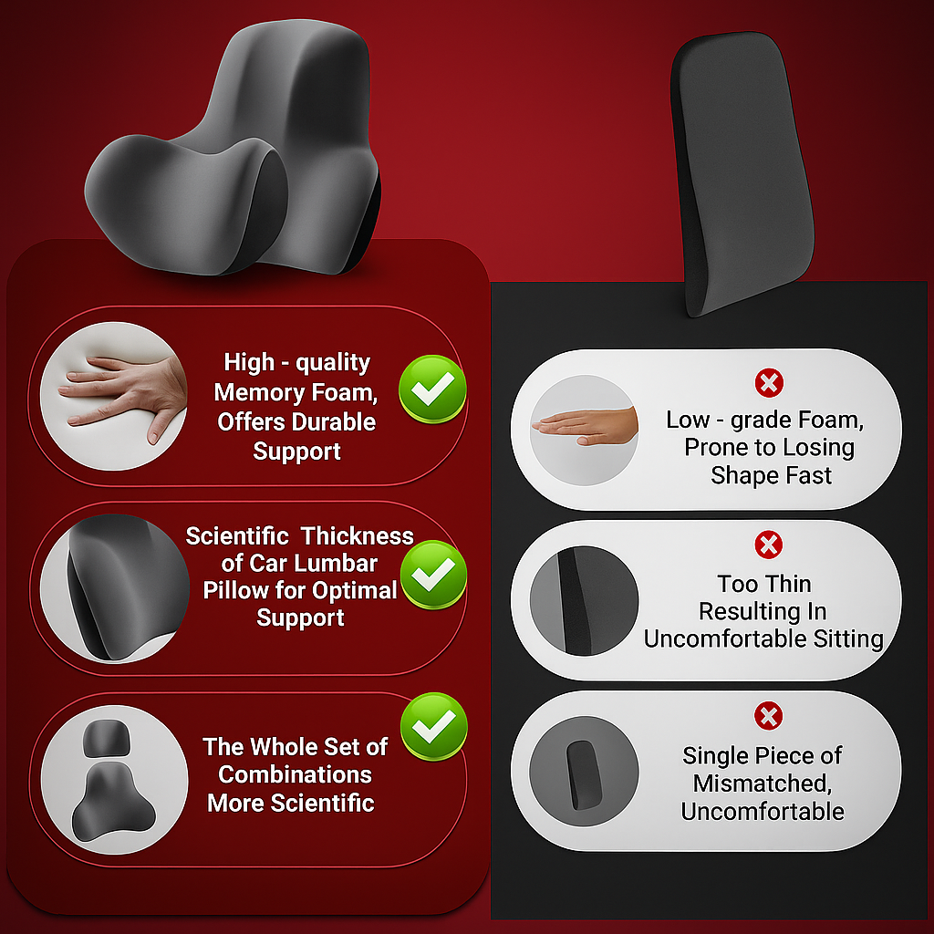 Car Neck & Back Support Pillow